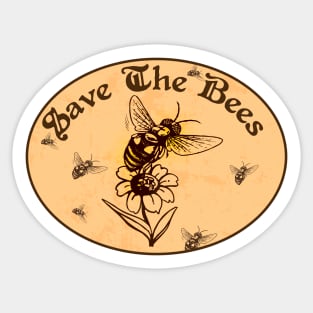 SAVE THE BEES HONEY FLOWERS NATURE FOOD HEALTH OUTDOORS ENVIRONMENT Sticker